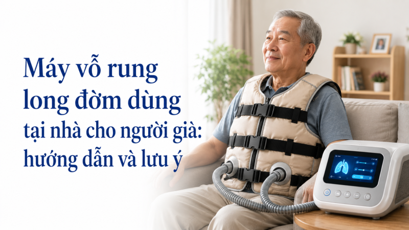 Máy vỗ rung long đờm dùng tại nhà cho người già: hướng dẫn và lưu ý