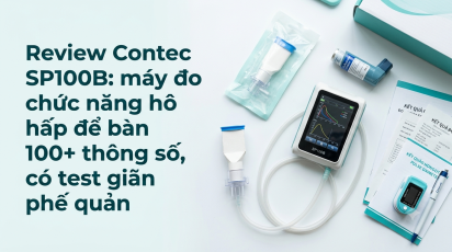 Review Contec SP100B: máy đo chức năng hô hấp để bàn 100+ thông số, có test giãn phế quản