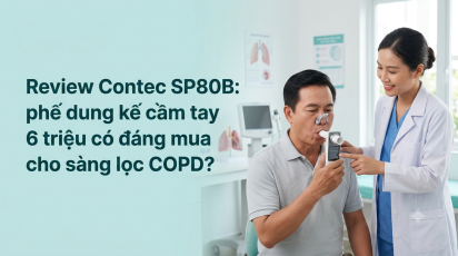 Review Contec SP80B: phế dung kế cầm tay 6 triệu có đáng mua cho sàng lọc COPD?