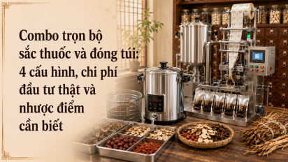 Combo trọn bộ sắc thuốc và đóng túi: 4 cấu hình, chi phí đầu tư thật và nhược điểm cần biết