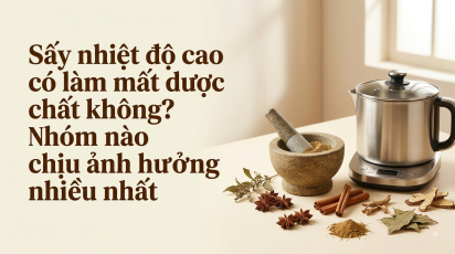 Sấy nhiệt độ cao có làm mất dược chất không? Nhóm nào chịu ảnh hưởng nhiều nhất