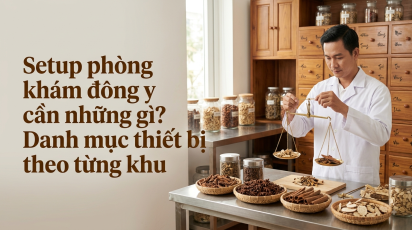 Setup phòng khám đông y cần những gì? Danh mục thiết bị theo từng khu