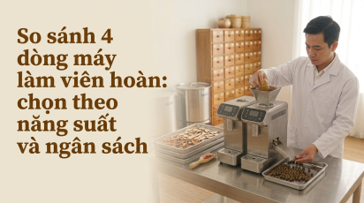So sánh 4 dòng máy làm viên hoàn: chọn theo năng suất và ngân sách