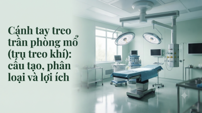 Cánh tay treo trần phòng mổ (trụ treo khí): cấu tạo, phân loại và lợi ích