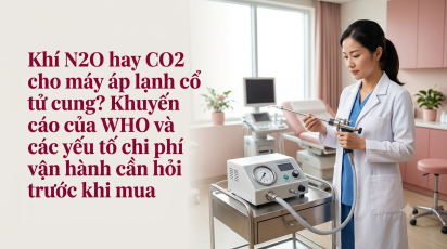 Khí N2O hay CO2 cho máy áp lạnh cổ tử cung? Khuyến cáo của WHO và các yếu tố chi phí vận hành cần hỏi trước khi mua