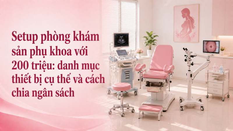 Setup phòng khám sản phụ khoa với 200 triệu: danh mục thiết bị cụ thể và cách chia ngân sách