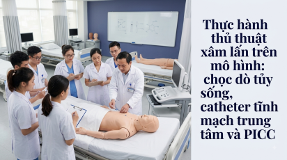 Thực hành thủ thuật xâm lấn trên mô hình: chọc dò tủy sống, catheter tĩnh mạch trung tâm và PICC