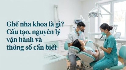 Ghế nha khoa là gì? Cấu tạo, nguyên lý vận hành và thông số cần biết
