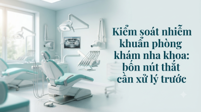 Kiểm soát nhiễm khuẩn phòng khám nha khoa: bốn nút thắt cần xử lý trước
