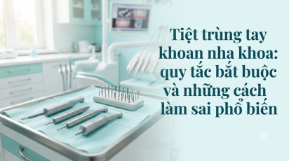 Tiệt trùng tay khoan nha khoa: quy tắc bắt buộc và những cách làm sai phổ biến