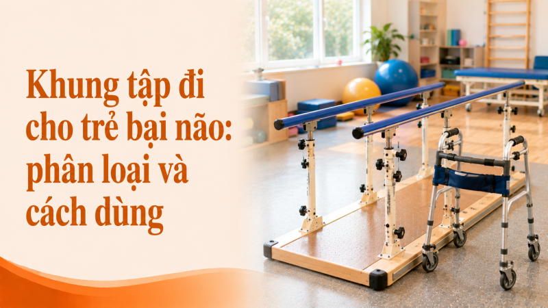 Khung tập đi cho trẻ bại não: phân loại và cách dùng