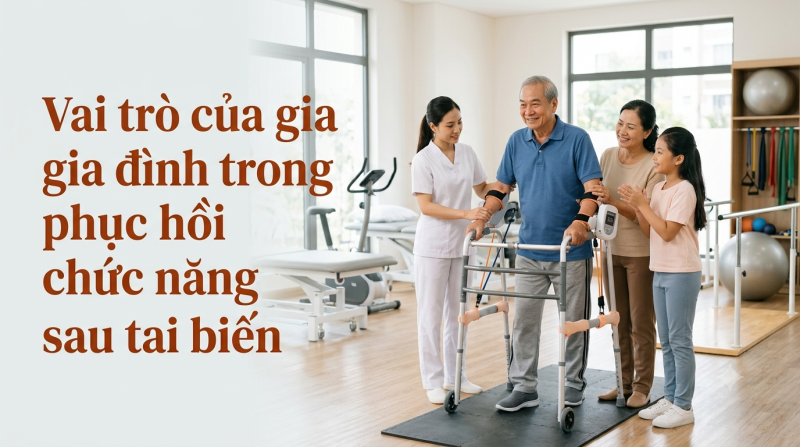 Vai trò của gia đình trong phục hồi chức năng sau tai biến