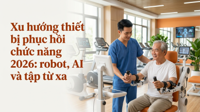 Xu hướng thiết bị phục hồi chức năng 2026: robot, AI và tập từ xa