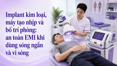 Implant kim loại, máy tạo nhịp và bố trí phòng: an toàn EMI khi dùng sóng ngắn và vi sóng