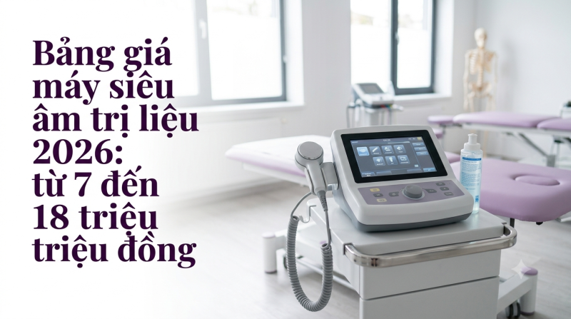 Bảng giá máy siêu âm trị liệu 2026: từ 7 đến 18 triệu đồng