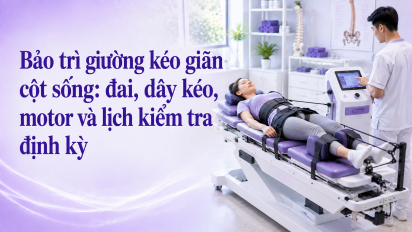 Bảo trì giường kéo giãn cột sống: đai, dây kéo, motor và lịch kiểm tra định kỳ