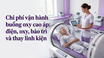 Chi phí vận hành buồng oxy cao áp: điện, oxy, bảo trì và thay linh kiện