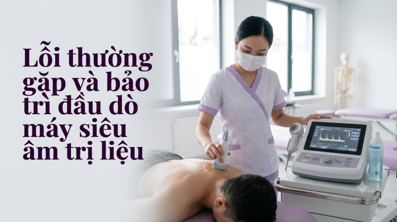 Lỗi thường gặp và bảo trì đầu dò máy siêu âm trị liệu