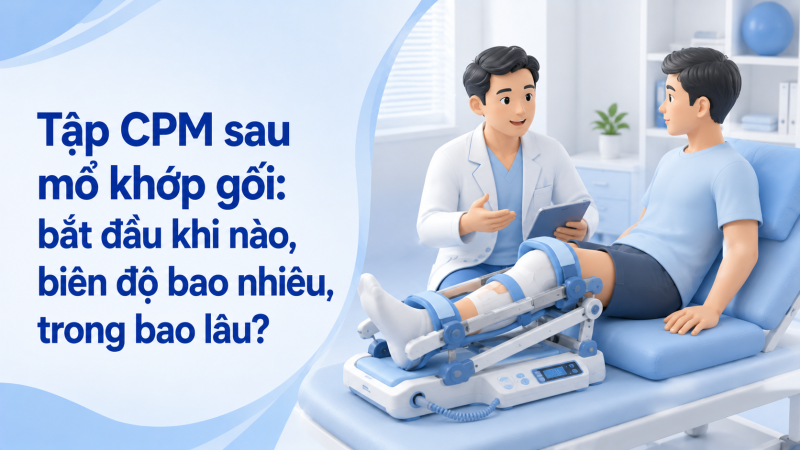 Tập CPM sau mổ khớp gối: bắt đầu khi nào, biên độ bao nhiêu, trong bao lâu?