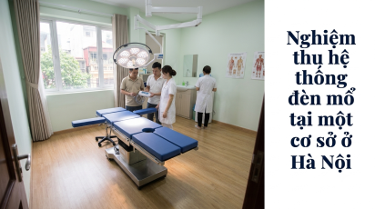 Nghiệm thu hệ thống đèn mổ tại một cơ sở ở Hà Nội