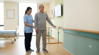 Bài tập thăng bằng cho bệnh nhân tai biến: từ ngồi vững đến đứng vững
