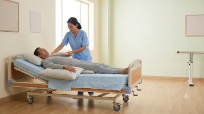 Tư thế nằm đúng cho bệnh nhân tai biến: ba tư thế nền tảng