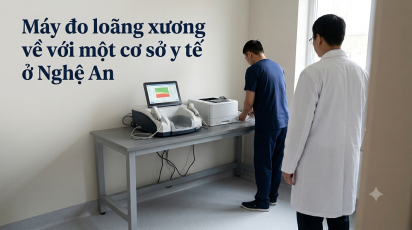 Máy đo loãng xương về với một cơ sở y tế ở Nghệ An
