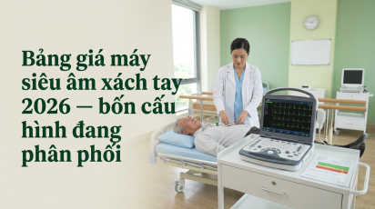 Bảng giá máy siêu âm xách tay 2026 — bốn cấu hình đang phân phối
