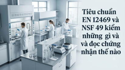 Tiêu chuẩn EN 12469 và NSF 49 kiểm những gì và đọc chứng nhận thế nào