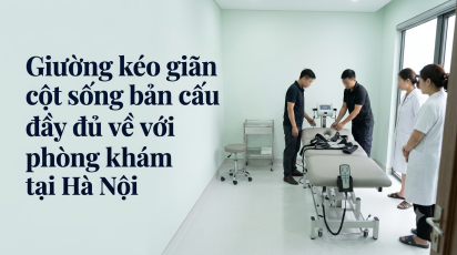 Giường kéo giãn cột sống bản cấu hình đầy đủ về với phòng khám tại Hà Nội