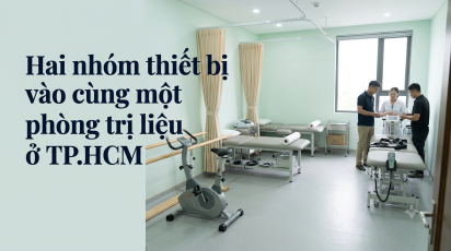 Hai nhóm thiết bị vào cùng một phòng trị liệu ở TP.HCM