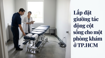 Lắp đặt giường tác động cột sống cho một phòng khám ở TP.HCM