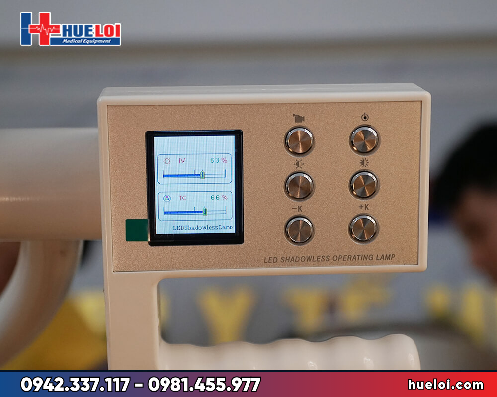 bảng điều khiển của đèn led 2 nhánh 750 và 550