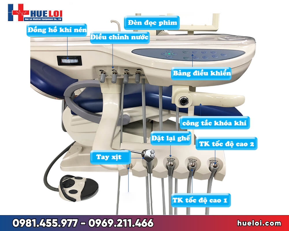 Ghế nha khoa TJ 2688E5 - bảng điều khiển 