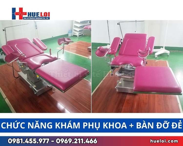 bàn sản khoa bằng điện PJ-FJ1 - lắp đặt tại phòng thủ thuật