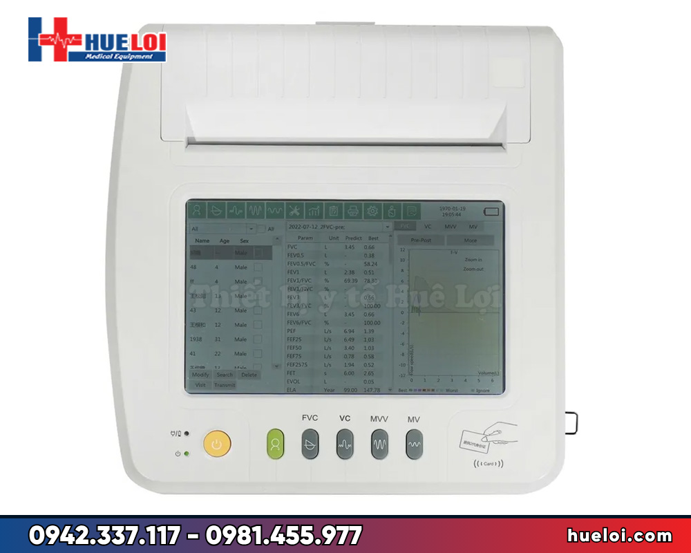 Máy đo phế rung kế để bàn