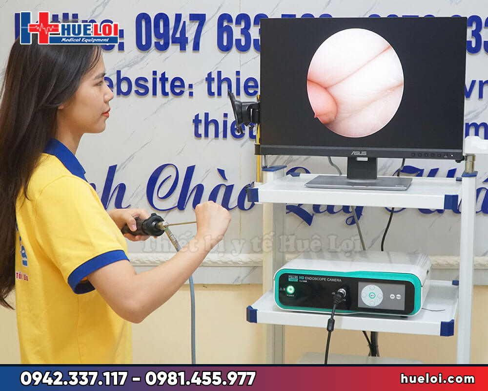 Máy nội soi tai mũi họng TJ-168B - hình ảnh nội soi Full HD 1920x1080 trên màn hình