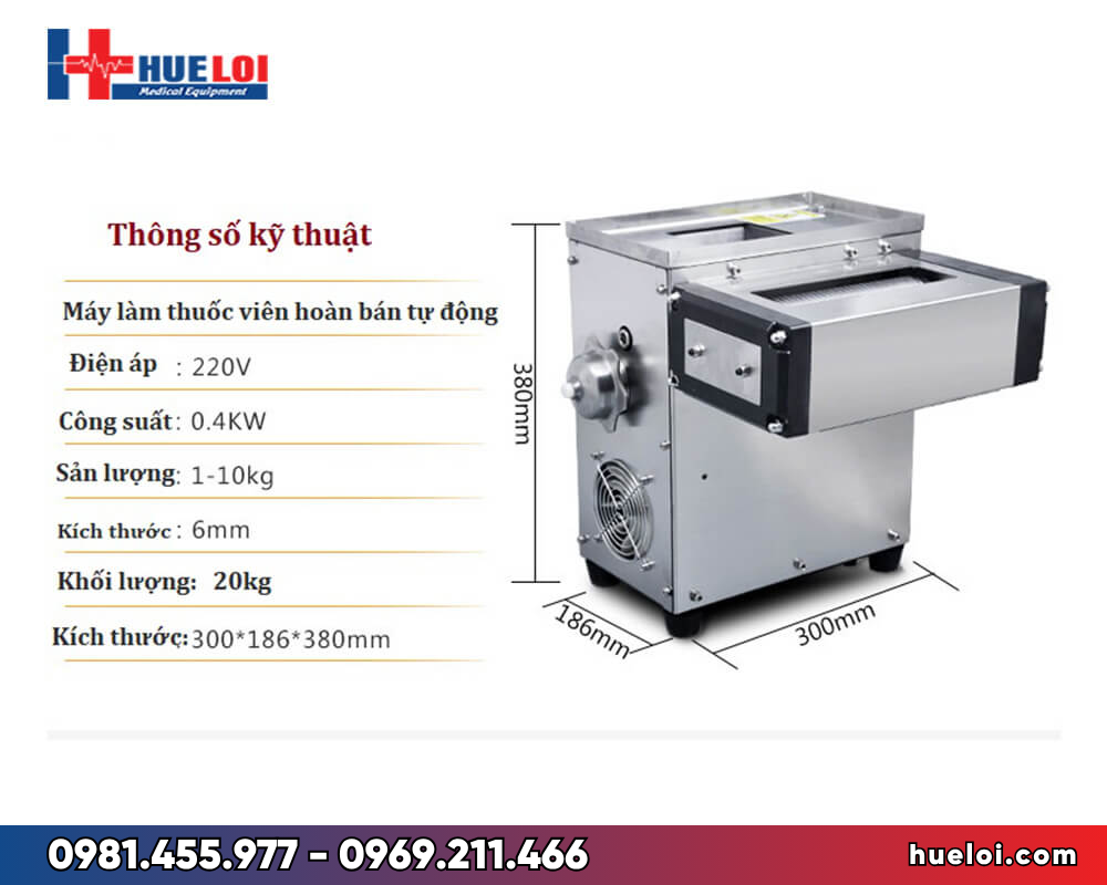 Máy làm viên thuốc hoàn LYSW-12 - bảng thông số