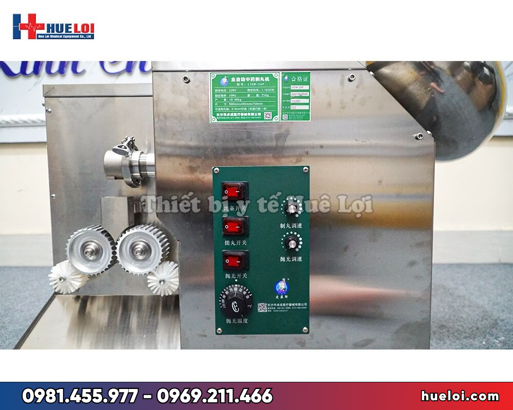 Máy làm viên hoàn kèm sấy khô đánh bóng - tổng thể máy 3 trong 1