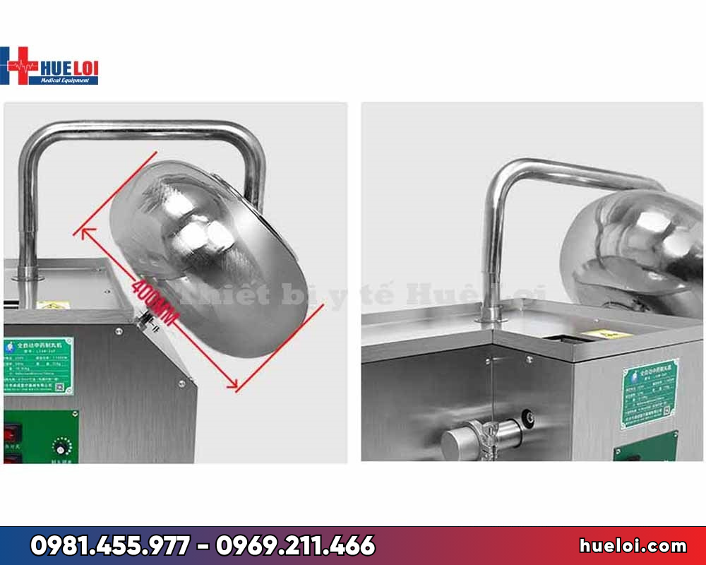 Máy làm viên hoàn 3 trong 1 - cụm đánh bóng bề mặt viên