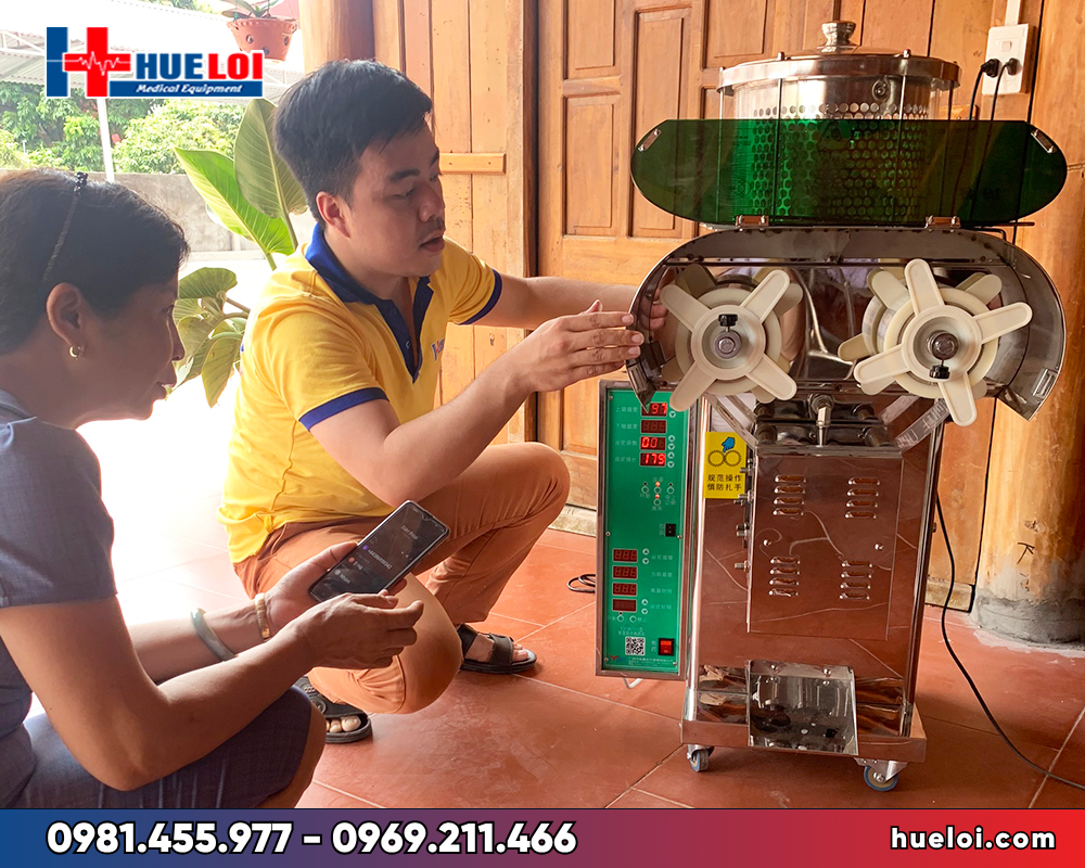 Máy sắc thuốc kèm đóng túi tự động YJCL20/1+1(S) - hình ảnh bàn giao thực tế