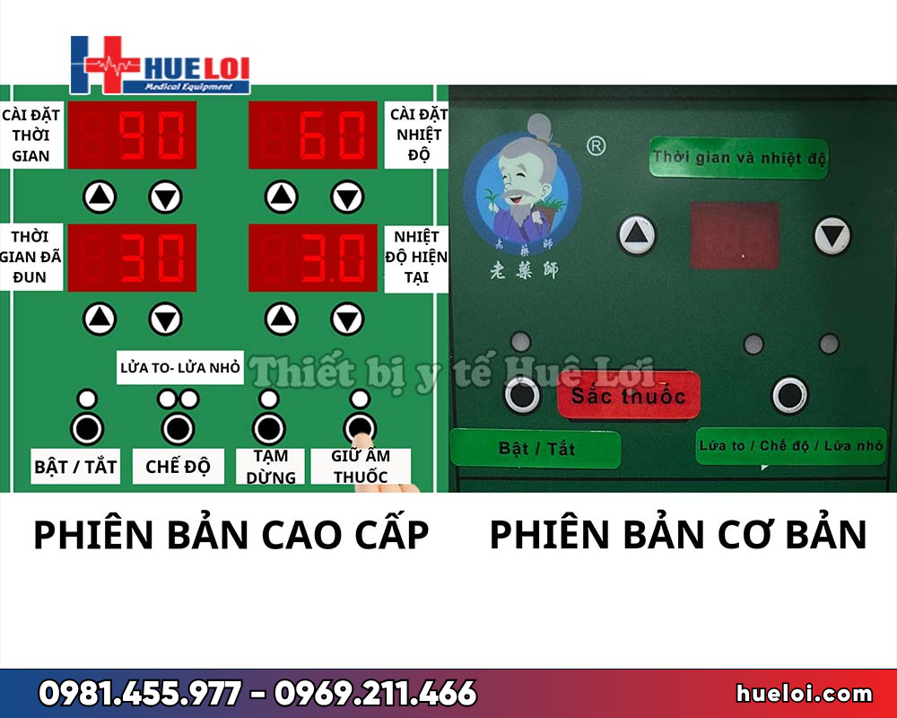 Máy sắc thuốc kèm đóng túi tự động YJCL20/1+1(S) - bảng điều khiển 2 model