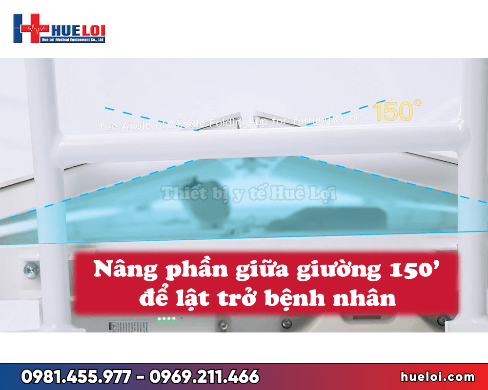giường tắm cho bệnh nhân di động -chi tiết phần nâng giường