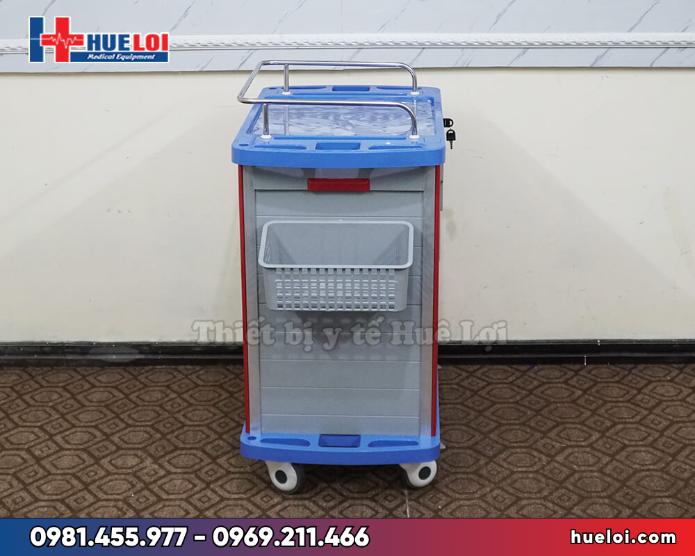 Xe tiêm cao cấp dùng trong bệnh viện HL3 - góc nghiêng