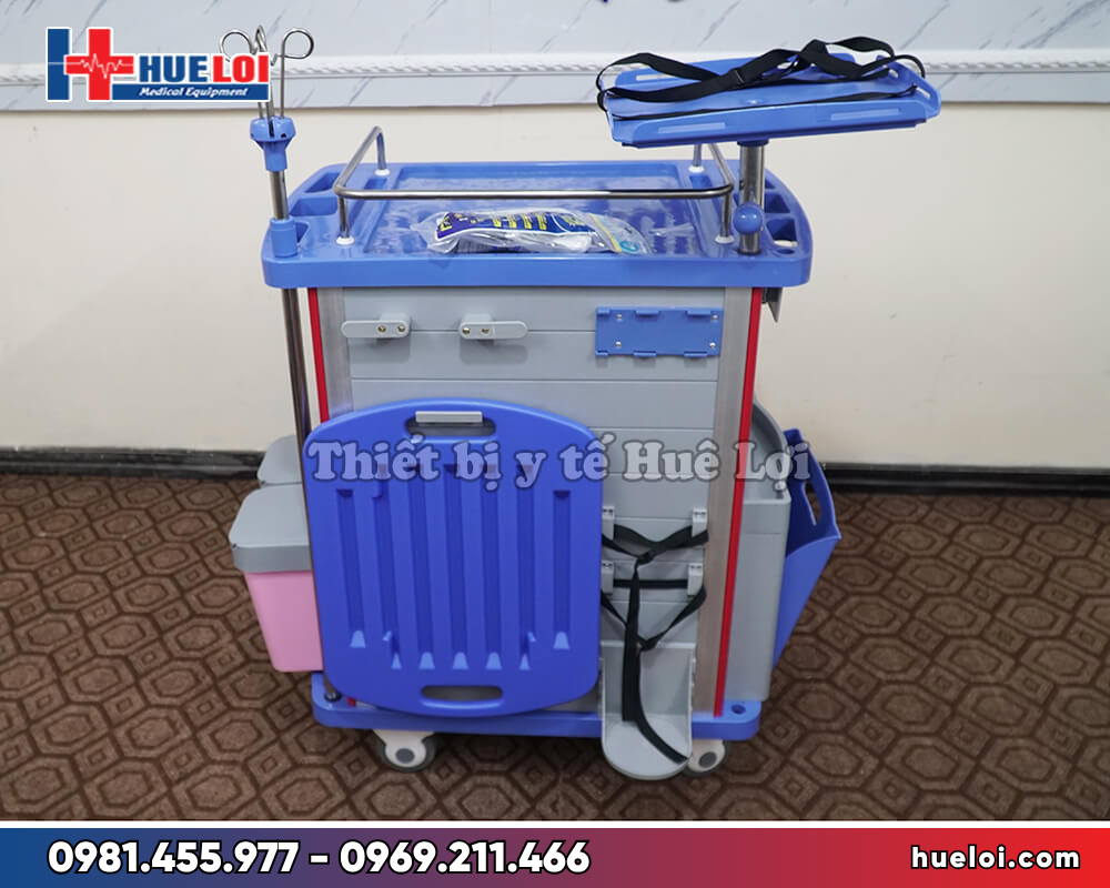 xe đẩy thuốc y tế cao cấp - mặt sau