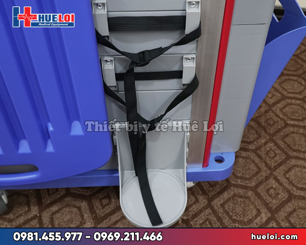 xe đẩy thuốc y tế cao cấp 5 ngăn kéo - giá để bình oxy