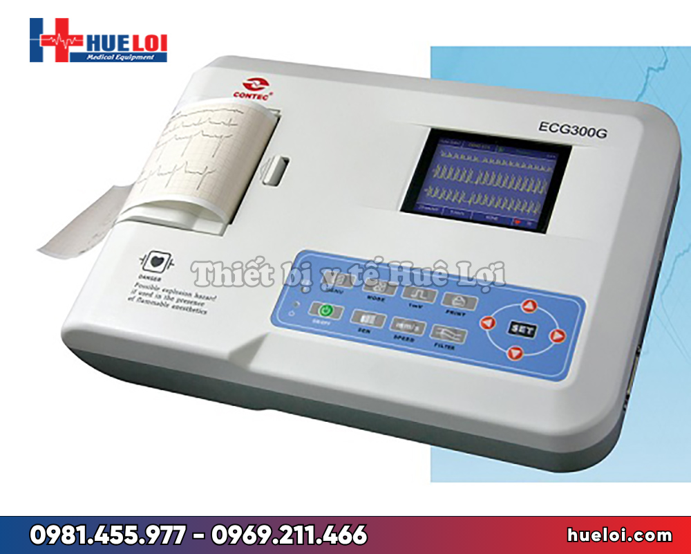 Máy điện tim 3 kênh Contec-300G- mặt trước