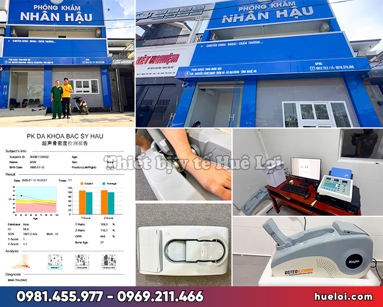 Máy đo loãng xương gót chân siêu âm OSTEOKJ3000- bàn giao thực tế