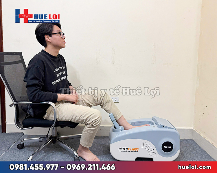Máy đo loãng xương gót chân siêu âm OSTEOKJ3000- sử dụng