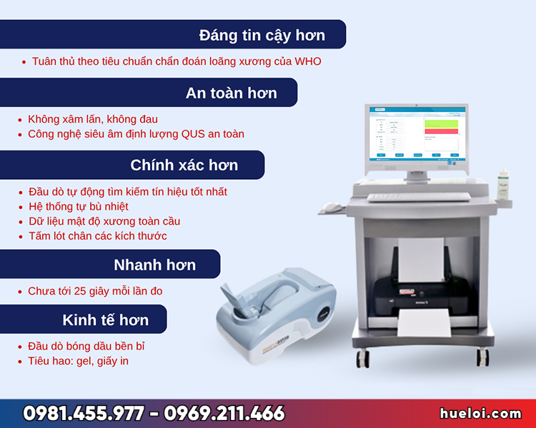 Máy đo loãng xương gót chân siêu âm OSTEOKJ3000- ưu điểm